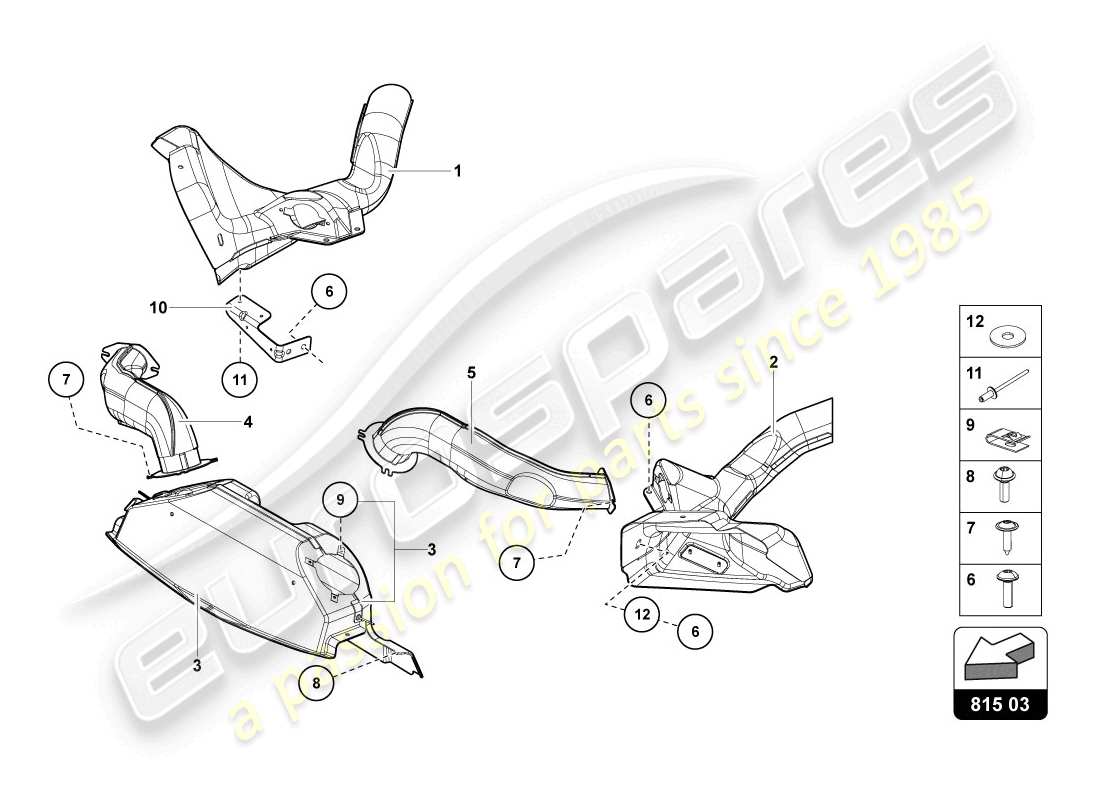 Lamborghini LP720-4 Coupe 50 (2014) AIR DUCT CARDBOARD Part Diagram