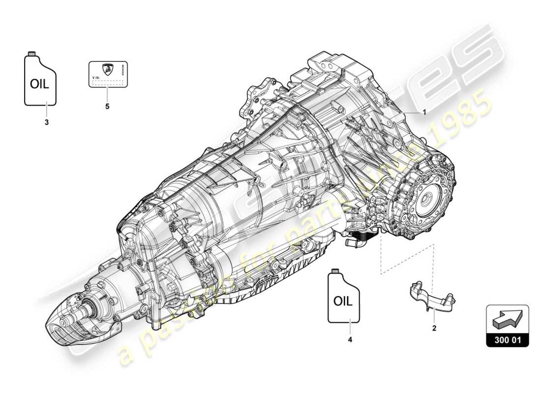 Lamborghini Urus Urus (2019) 300 01 00 GEARBOX, COMPLETE Part Diagram.