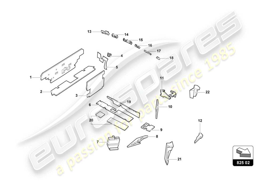 Lamborghini Evo Coupe (2020) DAMPING Part Diagram