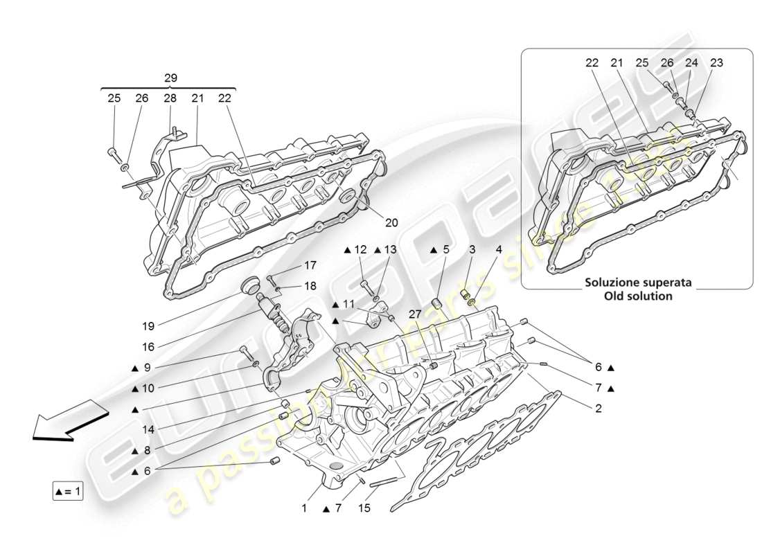 Maserati GranTurismo (2008) RH cylinder head Part Diagram