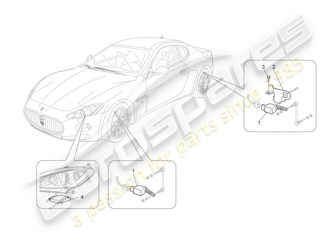 Maserati GranTurismo (2008) lighting system control Part Diagram
