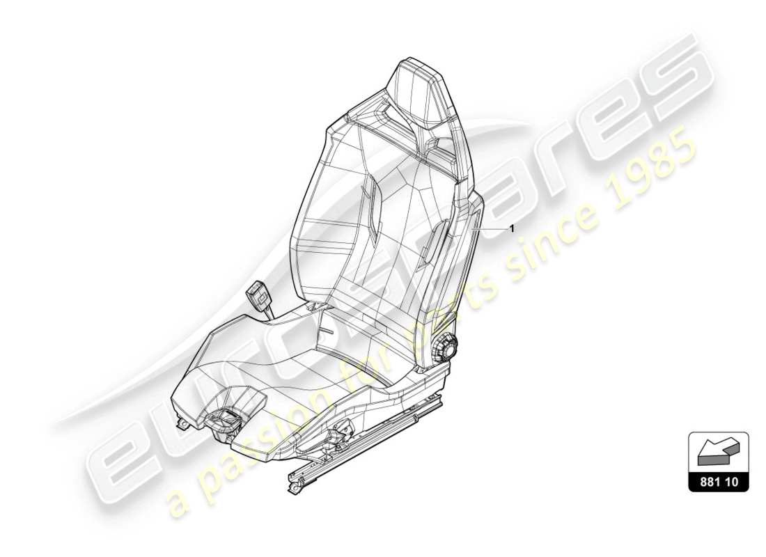 Lamborghini Evo Coupe 2WD (2020) SPORTS SEAT Part Diagram