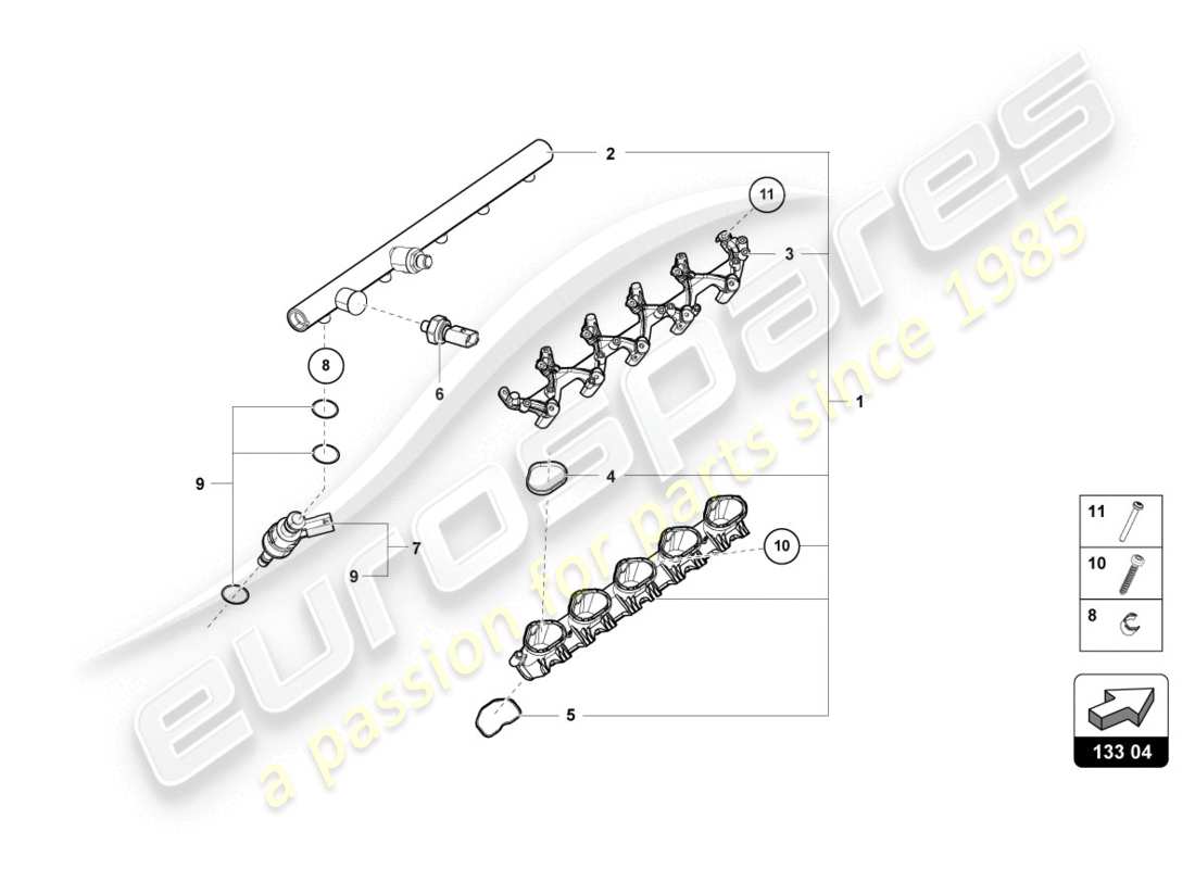 Lamborghini Evo Spyder (2020) INJECTION VALVE Part Diagram