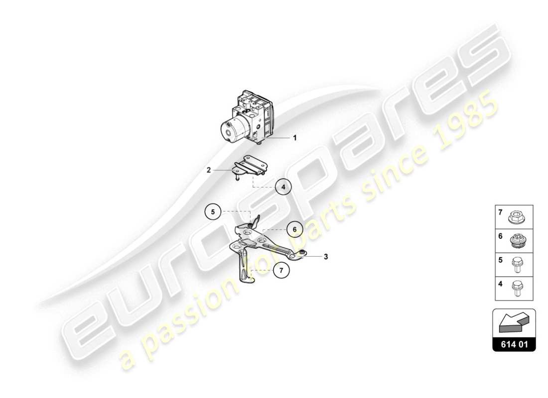 Lamborghini Evo Spyder (2020) ABS UNIT WITH CONTROL UNIT Part Diagram