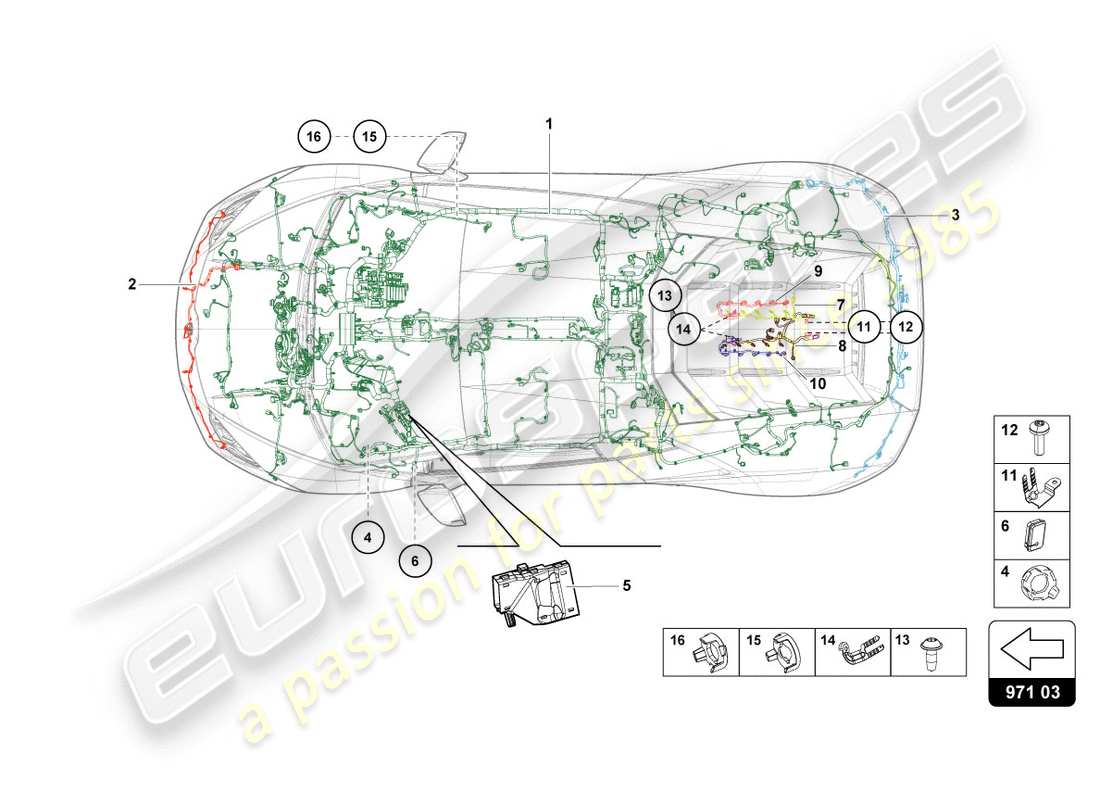 Lamborghini Evo Spyder (2020) WIRING Part Diagram