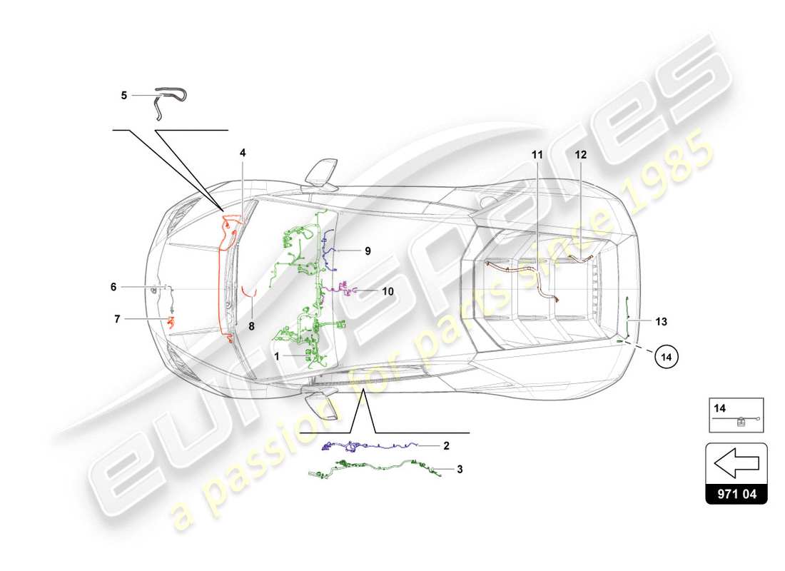 Lamborghini Evo Spyder (2020) WIRING Part Diagram