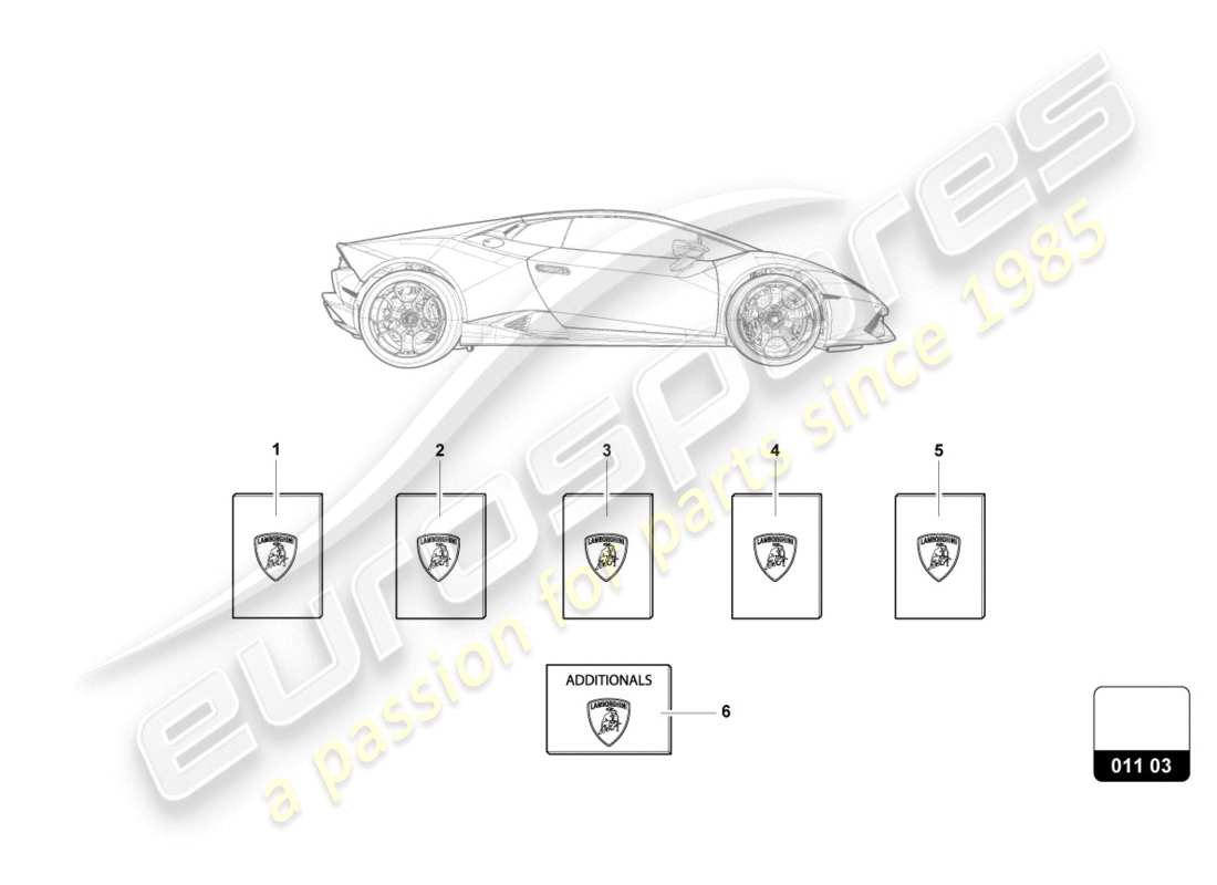 Lamborghini LP610-4 COUPE (2019) vehicle wallet Part Diagram