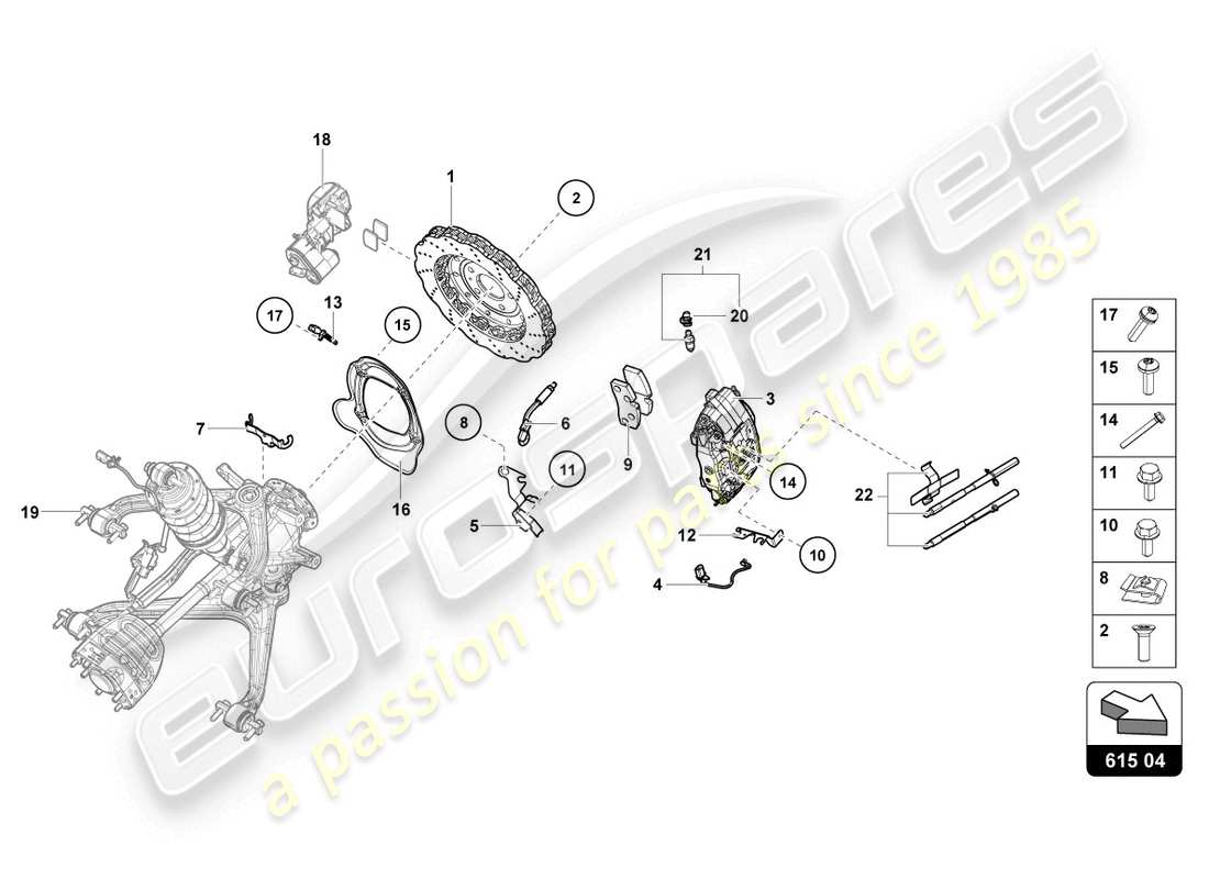 Lamborghini LP580-2 Coupe (2016) BRAKE DISC (VENTED) Part Diagram