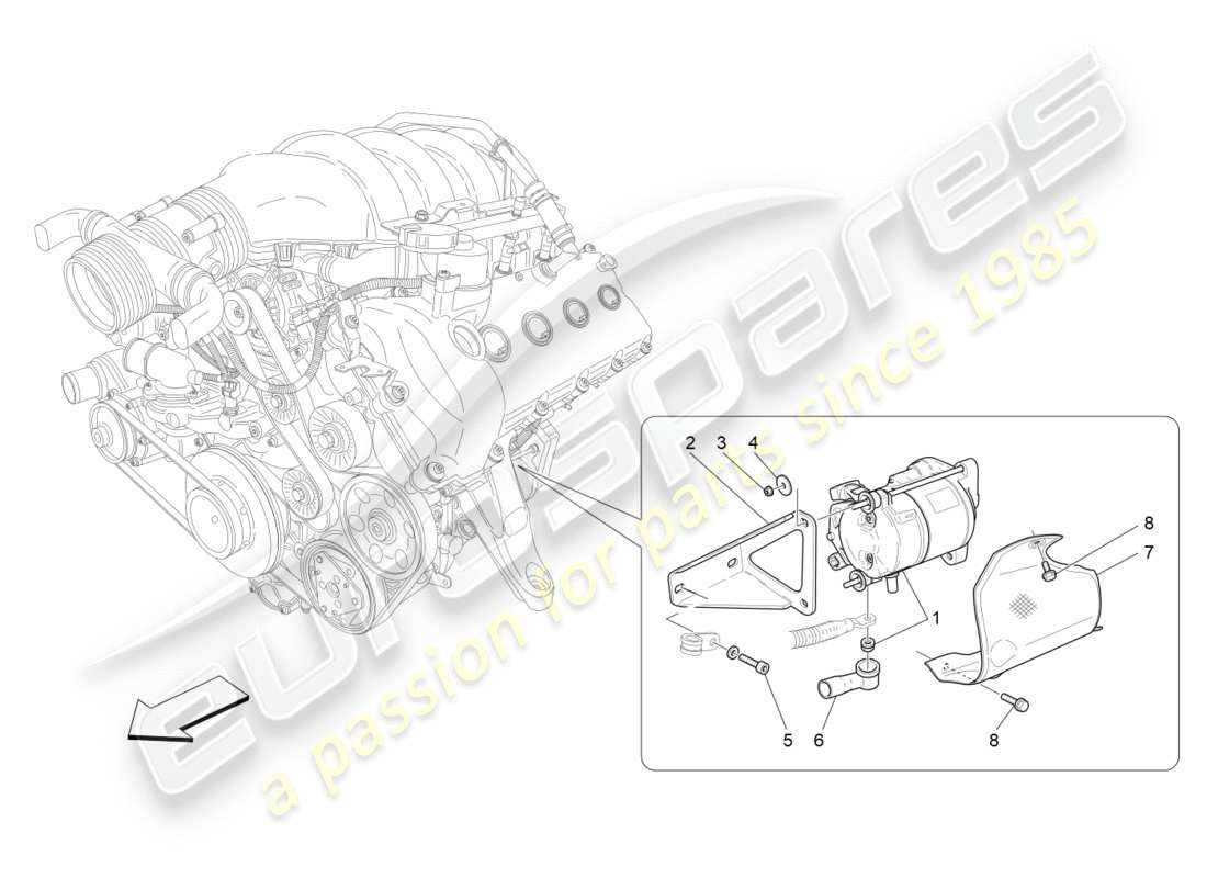 Maserati GranTurismo (2009) electronic control: engine ignition Part Diagram