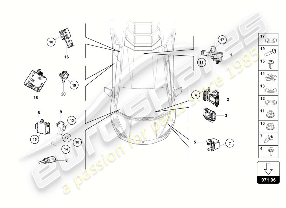 Lamborghini LP580-2 COUPE (2018) CONTROL UNIT Part Diagram