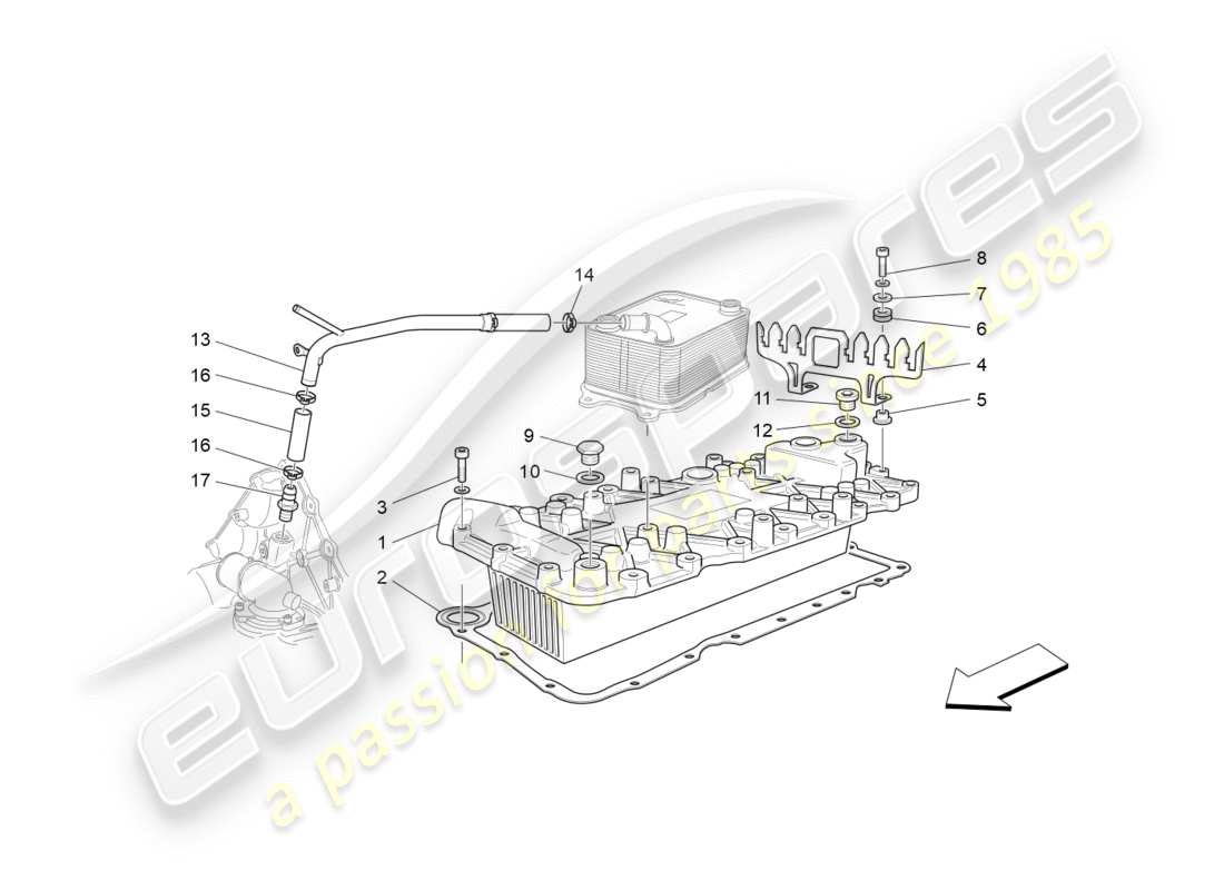 Maserati GranTurismo (2010) HEAT EXCHANGER Part Diagram