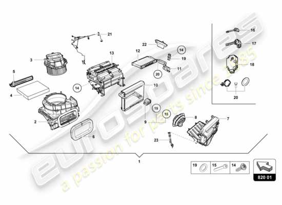 a part diagram from the Lamborghini LP610-4 SPYDER (2017) parts catalogue