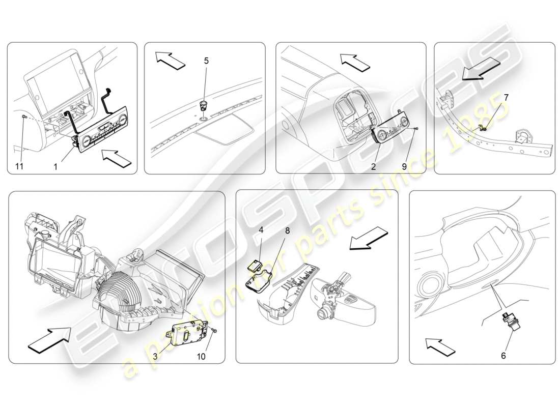 Maserati QTP 3.0 BT V6 410HP (2014) a/c unit: electronic control Part Diagram