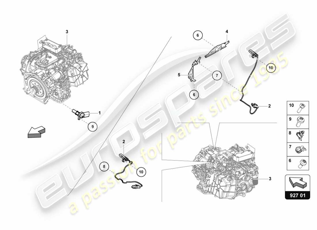 Lamborghini LP610-4 SPYDER (2019) SPEED SENDER WITH TEMPERATURE SENDER Parts Diagram