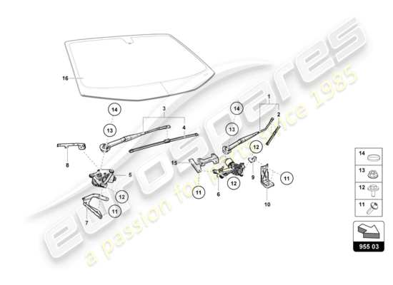 a part diagram from the Lamborghini LP610-4 Spyder (2019) parts catalogue