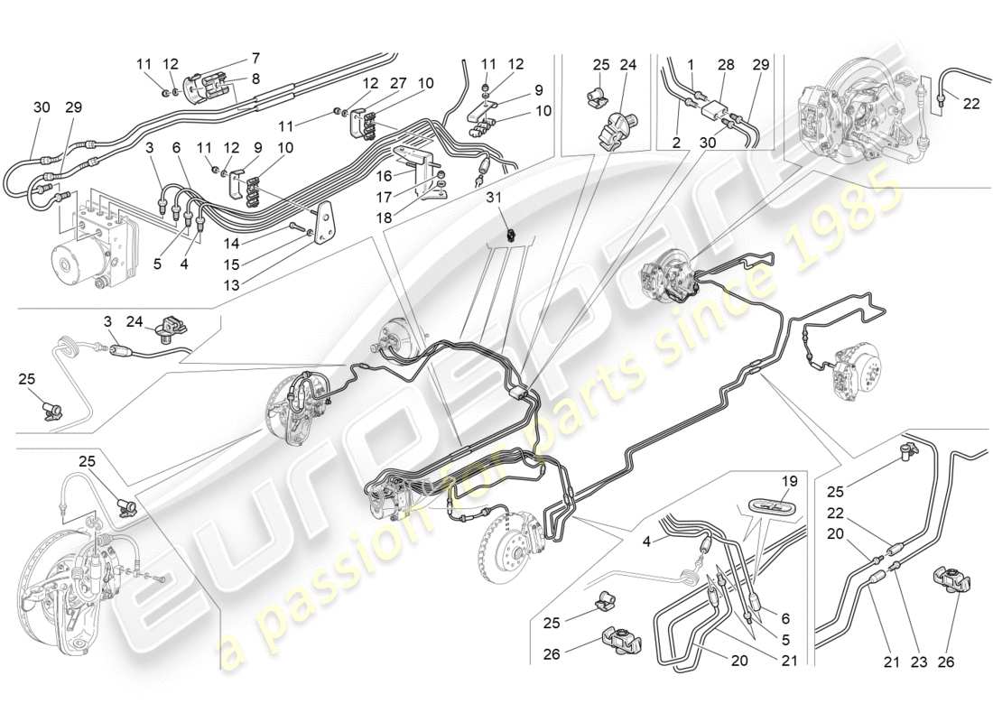 Maserati QTP 3.0 TDS V6 275HP (2015) lines Part Diagram