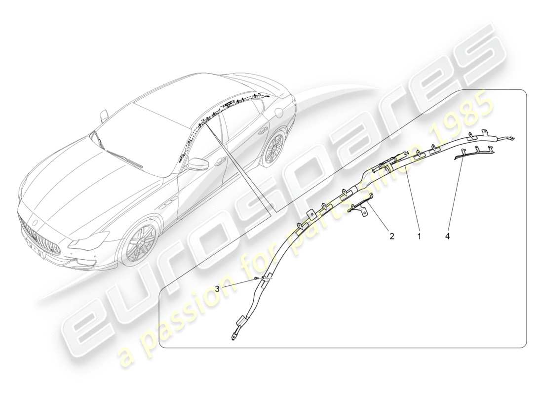 Maserati QTP 3.0 TDS V6 275HP (2015) WINDOW BAG SYSTEM Part Diagram