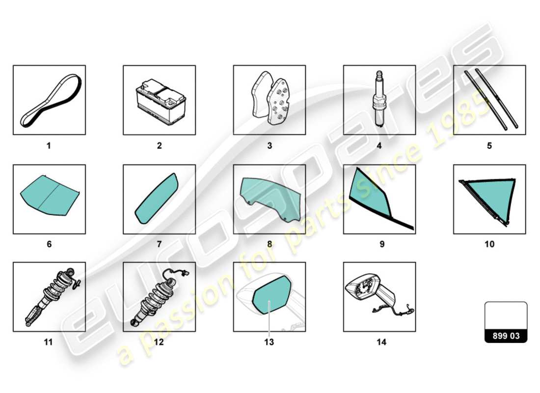 Lamborghini PERFORMANTE COUPE (2020) FOR PICK Part Diagram