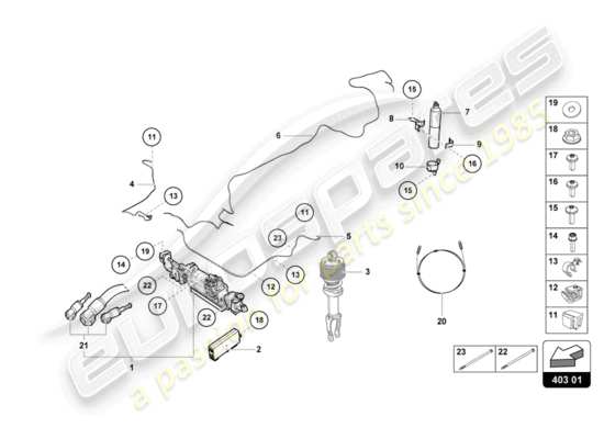 a part diagram from the Lamborghini LP600-4 ZHONG COUPE (2015) parts catalogue