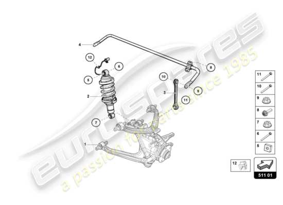 a part diagram from the Lamborghini LP600-4 ZHONG COUPE (2016) parts catalogue