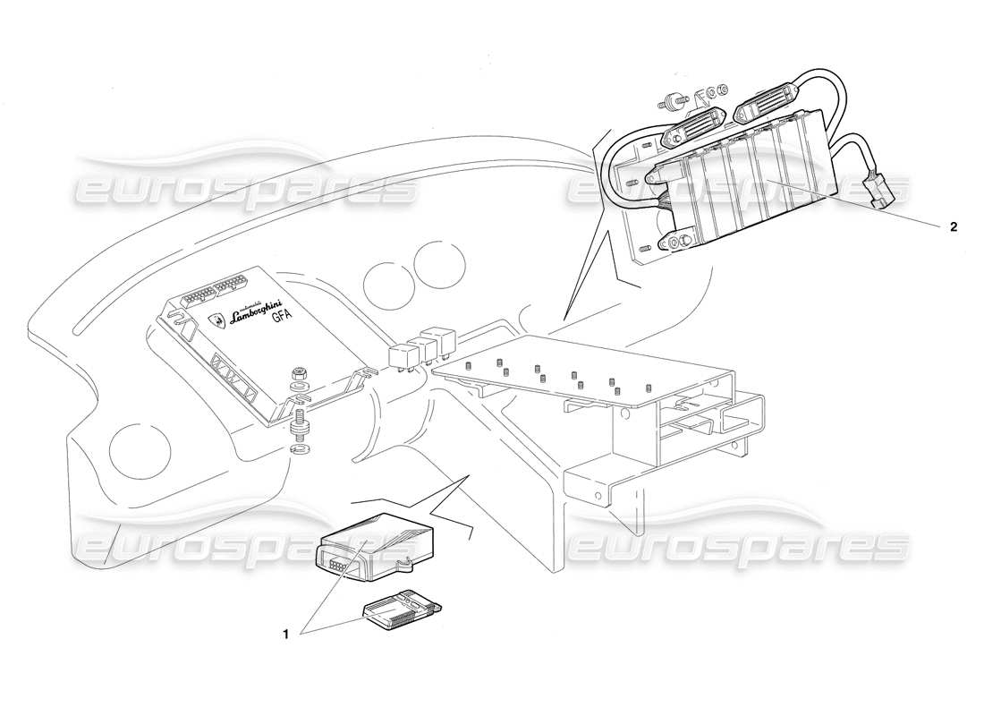 Lamborghini Diablo SV (1997) electrical system (Valid for Canada - March 1997) Part Diagram