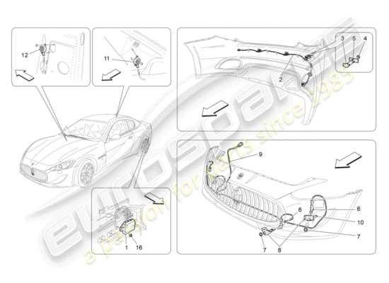 a part diagram from the Maserati GRANTURISMO S (2016) parts catalogue