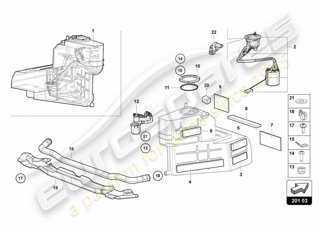 Lamborghini Centenario Coupe (2017) FUEL TANK RIGHT Parts Diagram