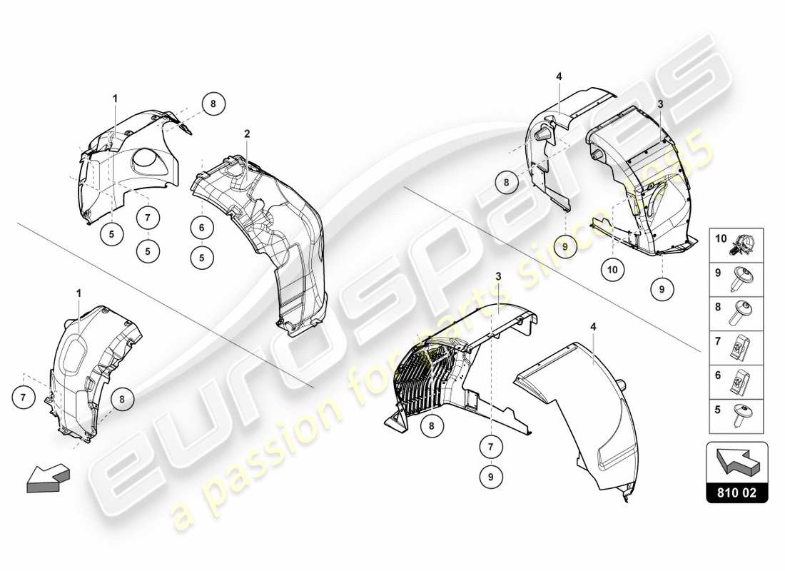 Lamborghini Centenario Coupe (2017) WHEEL HOUSING TRIM Parts Diagram