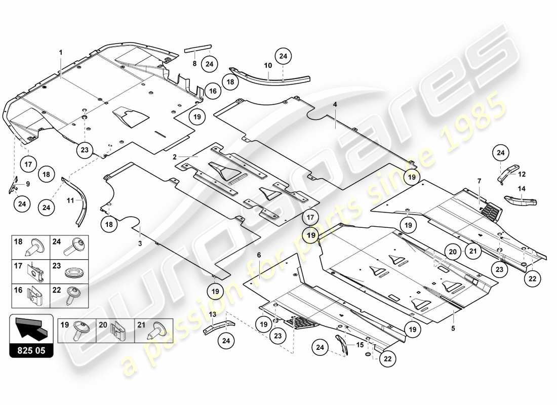 Lamborghini Centenario Coupe (2017) TRIM PANEL FOR FRAME LOWER SECTION Part Diagram