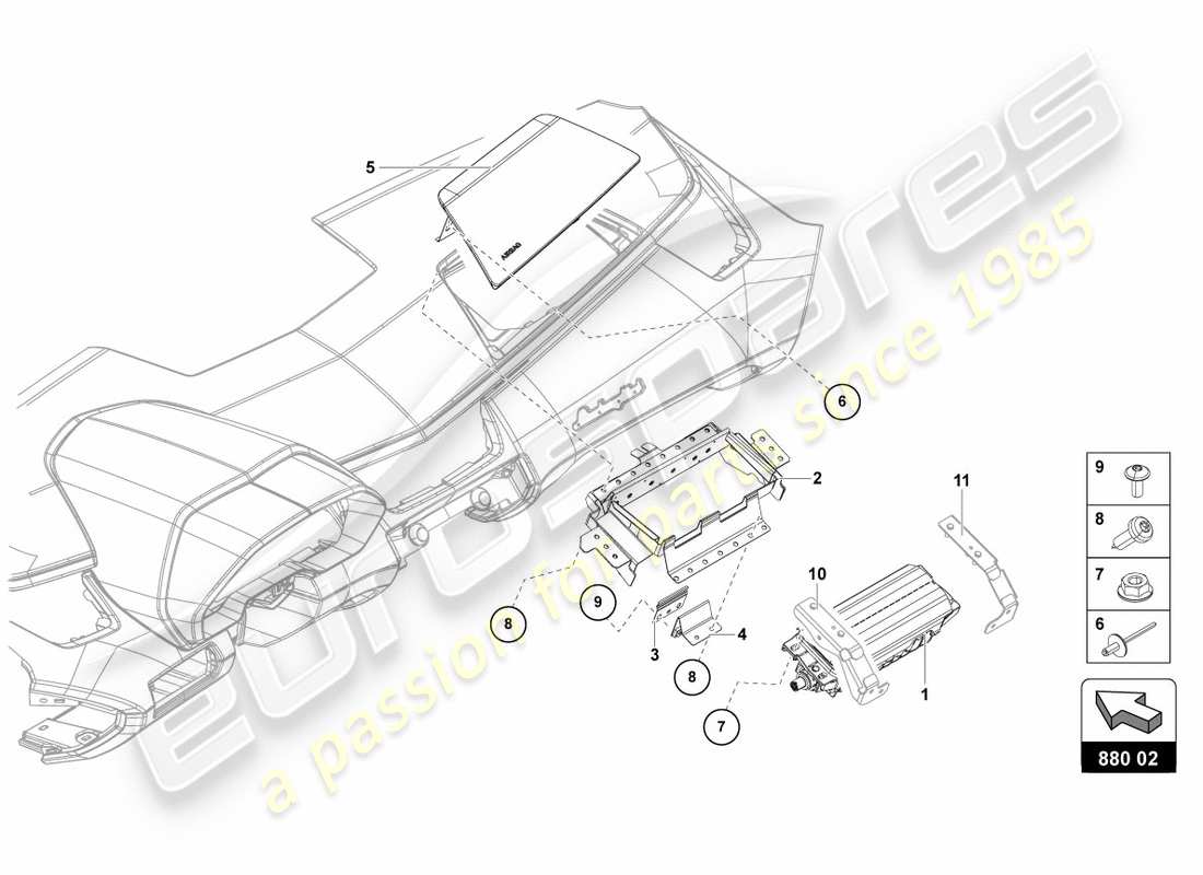 Lamborghini Centenario Coupe (2017) AIRBAG UNIT Parts Diagram