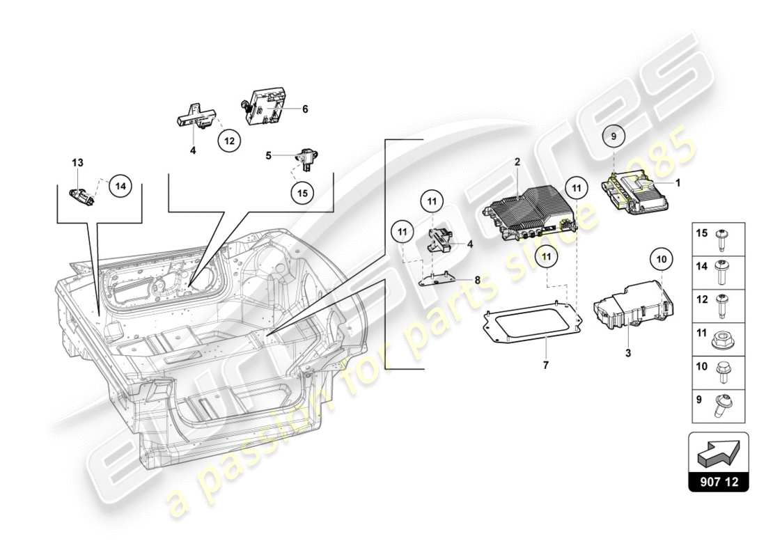Lamborghini Centenario Coupe (2017) electrics Parts Diagram