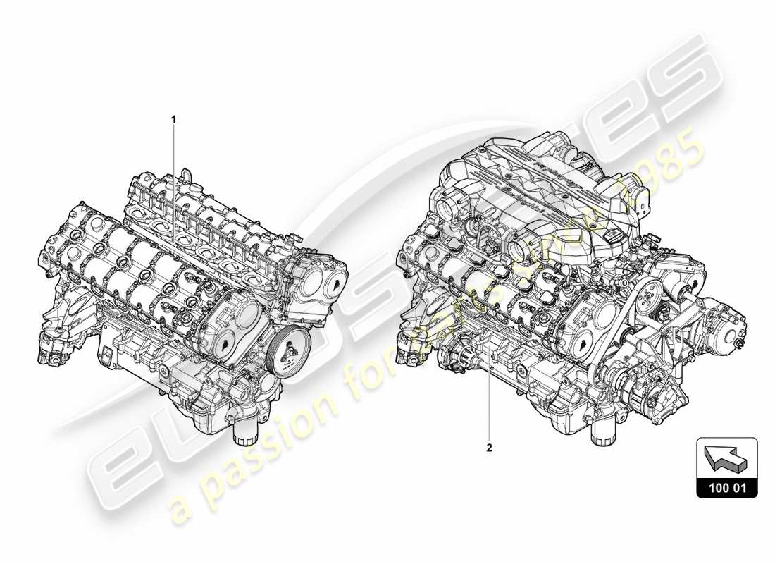 Lamborghini Centenario Roadster (2017) engine Part Diagram