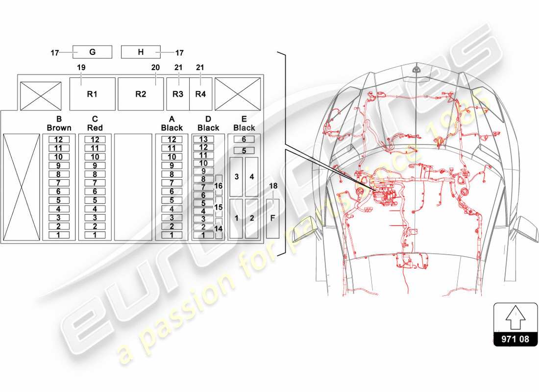 Lamborghini Centenario Roadster (2017) electrical system Part Diagram