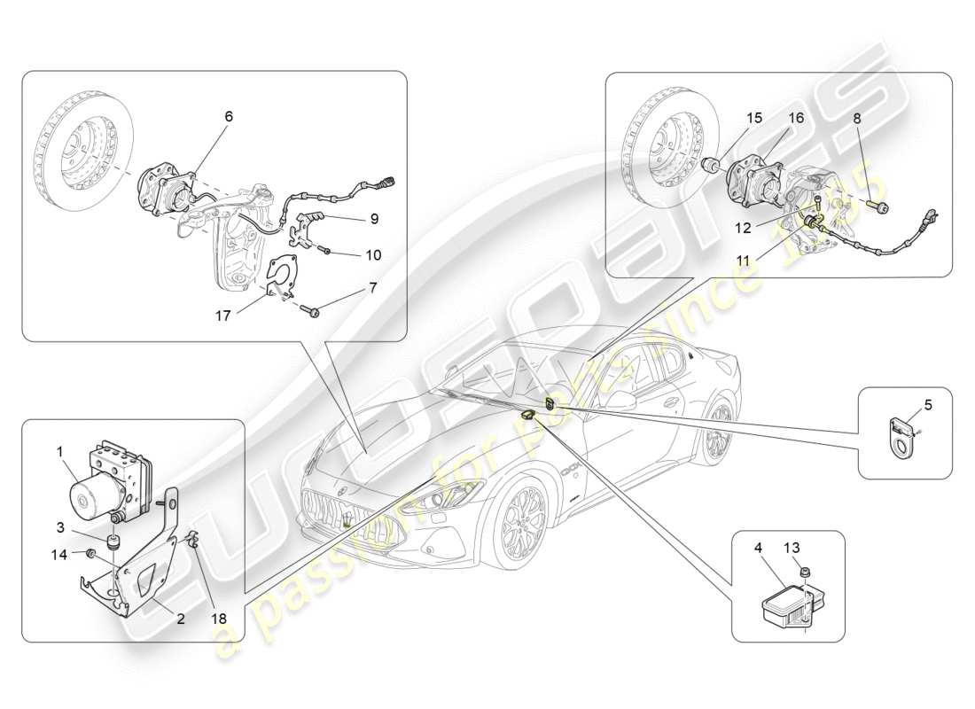 Maserati GRANTURISMO S (2018) braking control systems Part Diagram