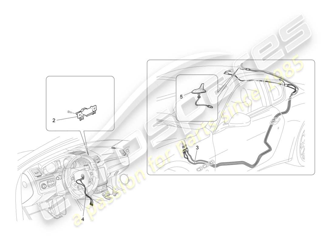 Maserati GRANTURISMO S (2018) reception and connection system Part Diagram