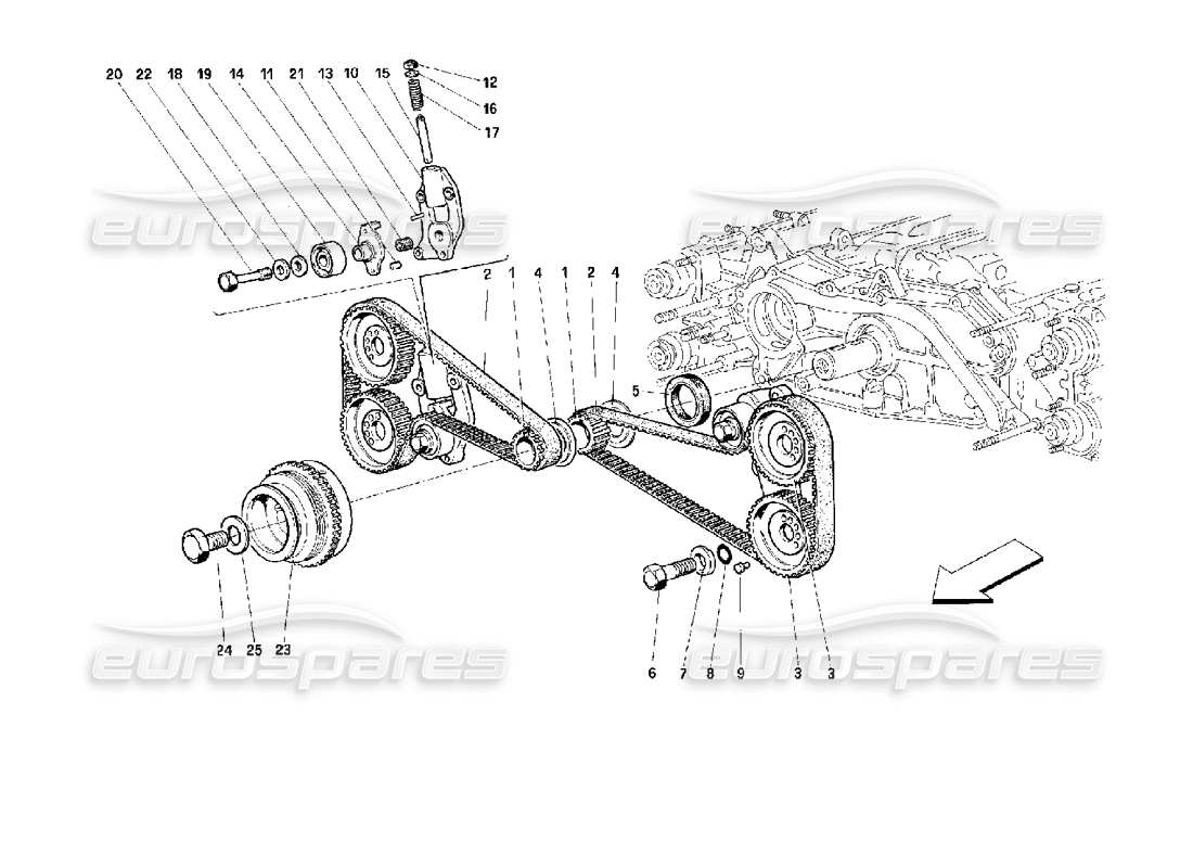 Ferrari 512 M timing system - controls Part Diagram