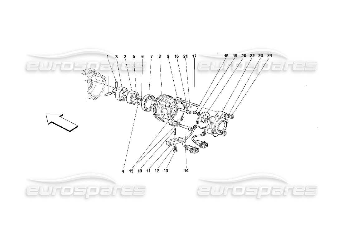 Ferrari 512 M engine ignition Part Diagram