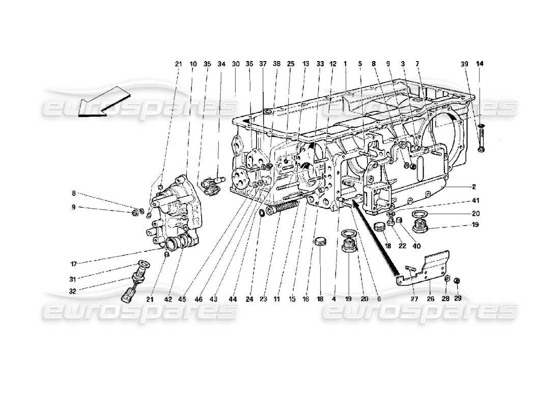 Ferrari 512 M GEARBOX Part Diagram
