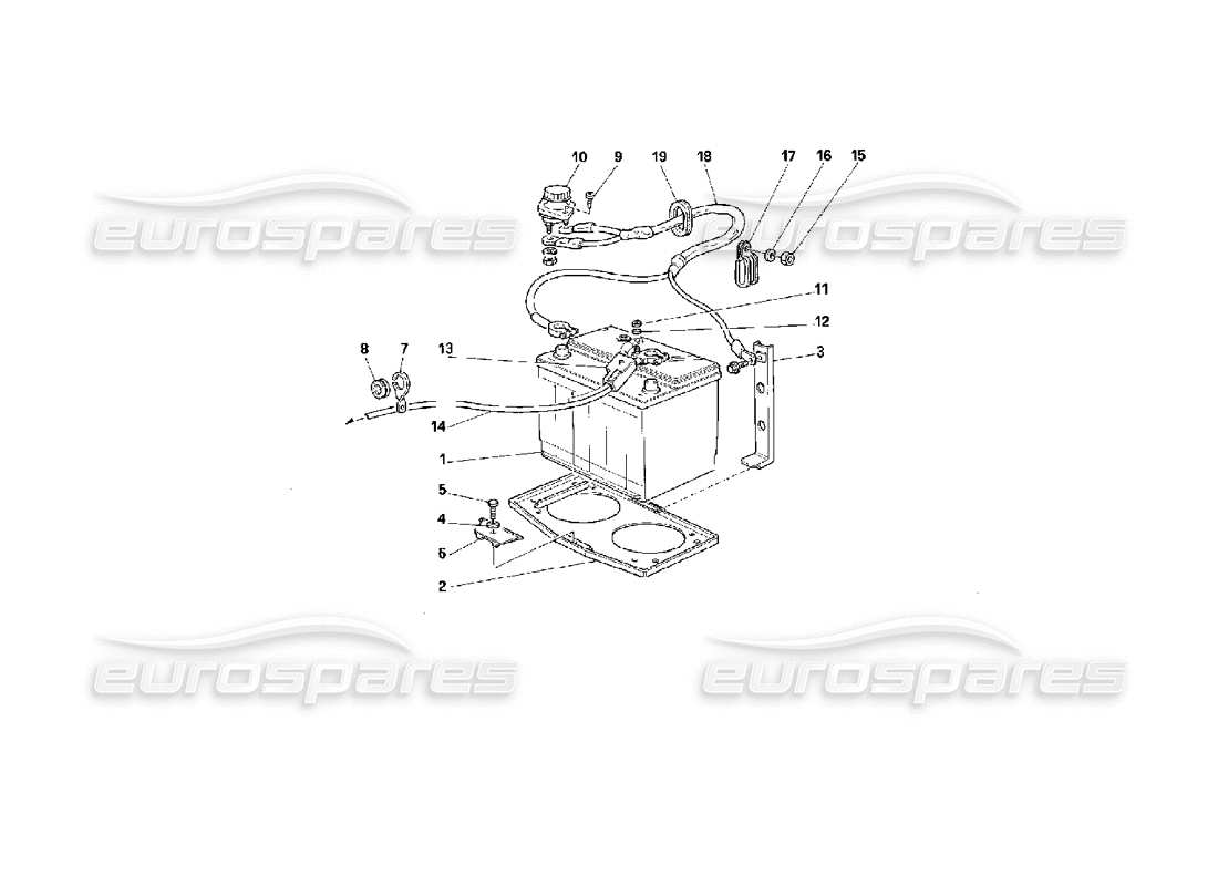 Ferrari 512 M Battery Part Diagram
