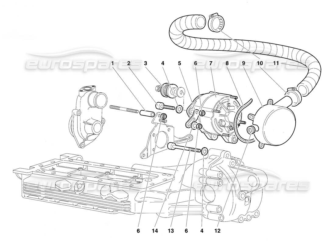 Lamborghini Diablo VT (1994) ALTERNATOR Part Diagram