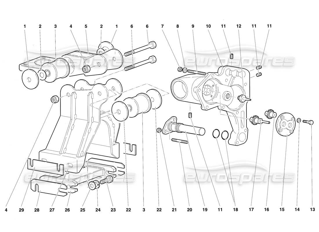 Lamborghini Diablo VT (1994) Gearbox Oil Pump Parts Diagram