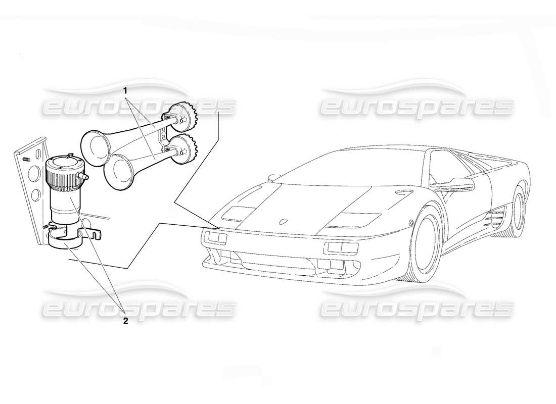 Lamborghini Diablo VT (1994) Accessories (Valid for Switzerland Version - April 1994) Part Diagram