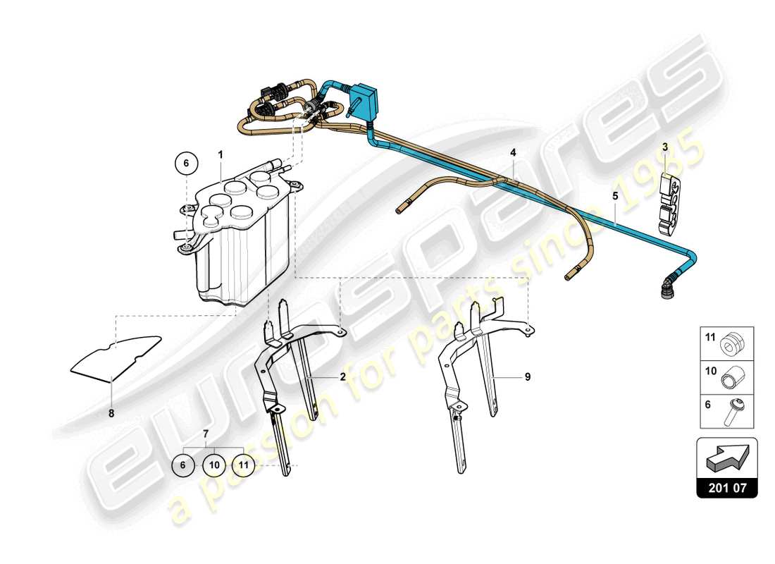 Lamborghini LP700-4 COUPE (2015) ACTIVATED CARBON FILTER SYSTEM Part Diagram