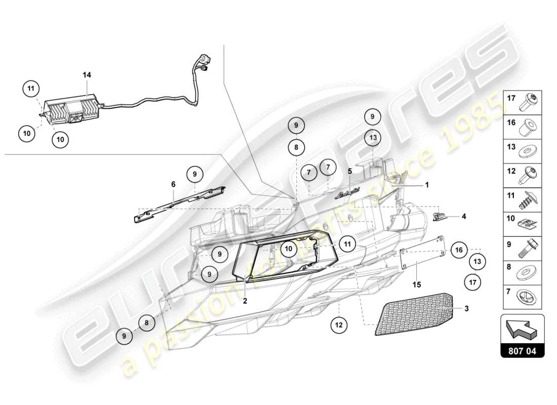 Lamborghini LP700-4 COUPE (2015) BUMPER, COMPLETE Part Diagram