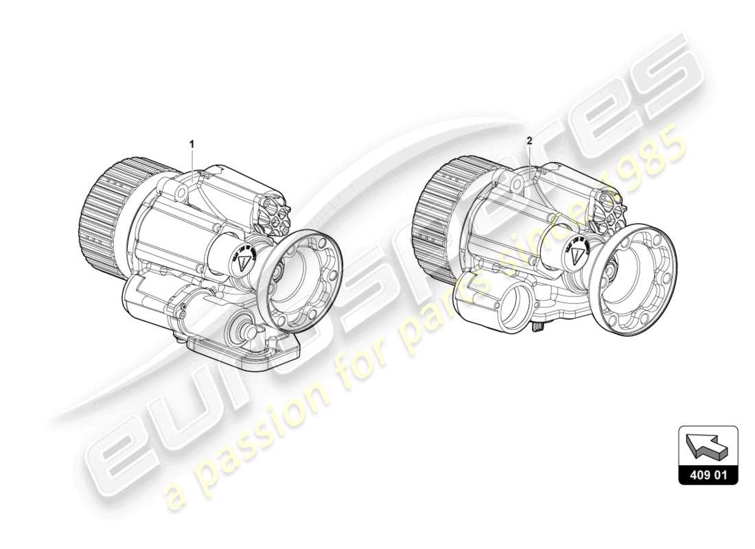 Lamborghini LP700-4 COUPE (2017) front axle differential Part Diagram