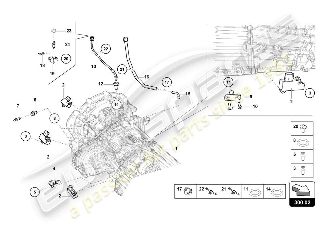 Lamborghini LP700-4 ROADSTER (2014) Sensors Part Diagram