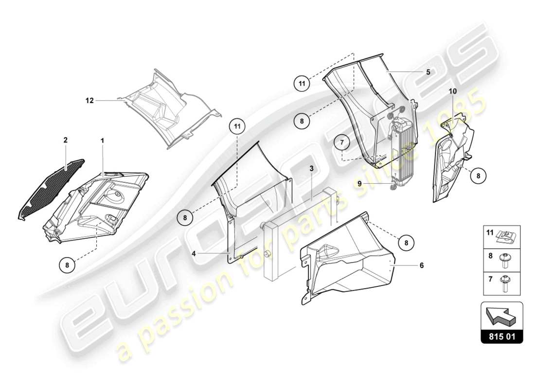 Lamborghini LP700-4 ROADSTER (2014) AIR DUCT CARDBOARD Part Diagram