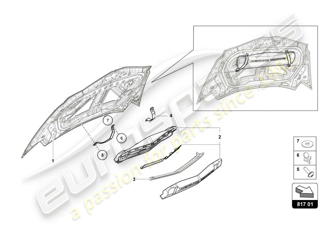Lamborghini LP700-4 ROADSTER (2014) WINDBREAK Part Diagram