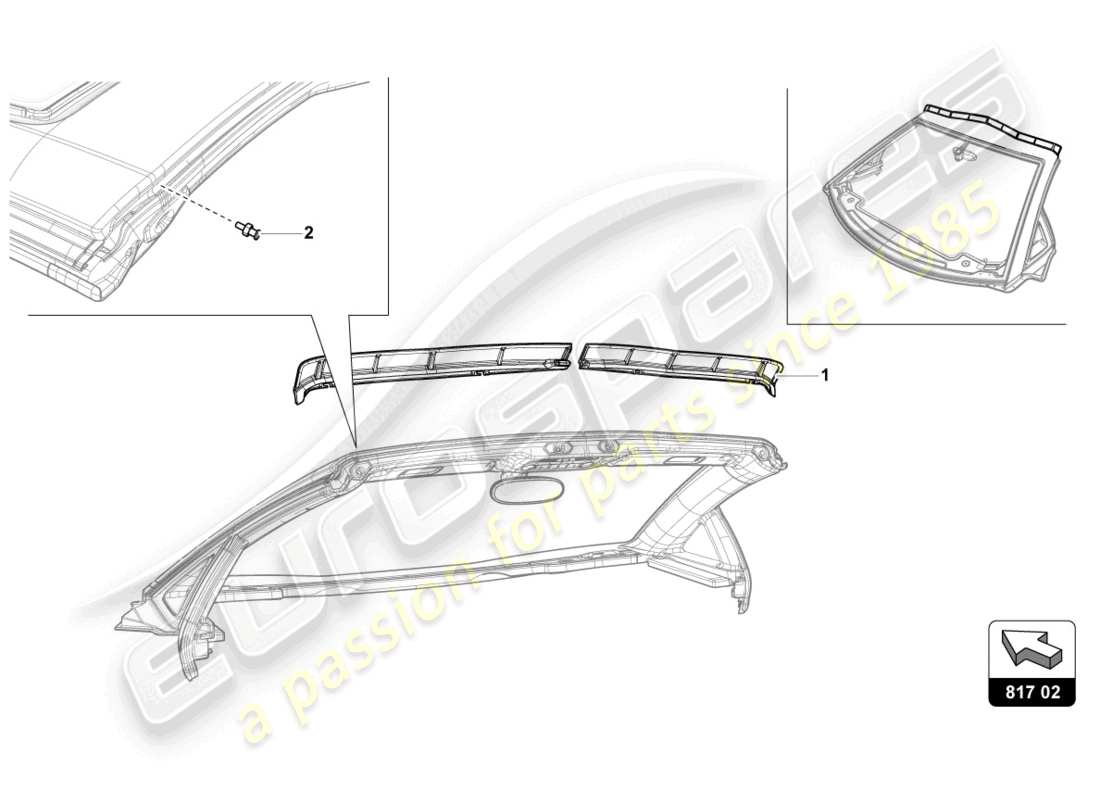 Lamborghini LP720-4 Roadster 50 (2014) WINDBREAK Part Diagram