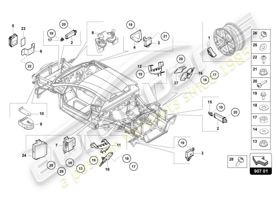 Lamborghini LP720-4 Roadster 50 (2014) electrics Part Diagram